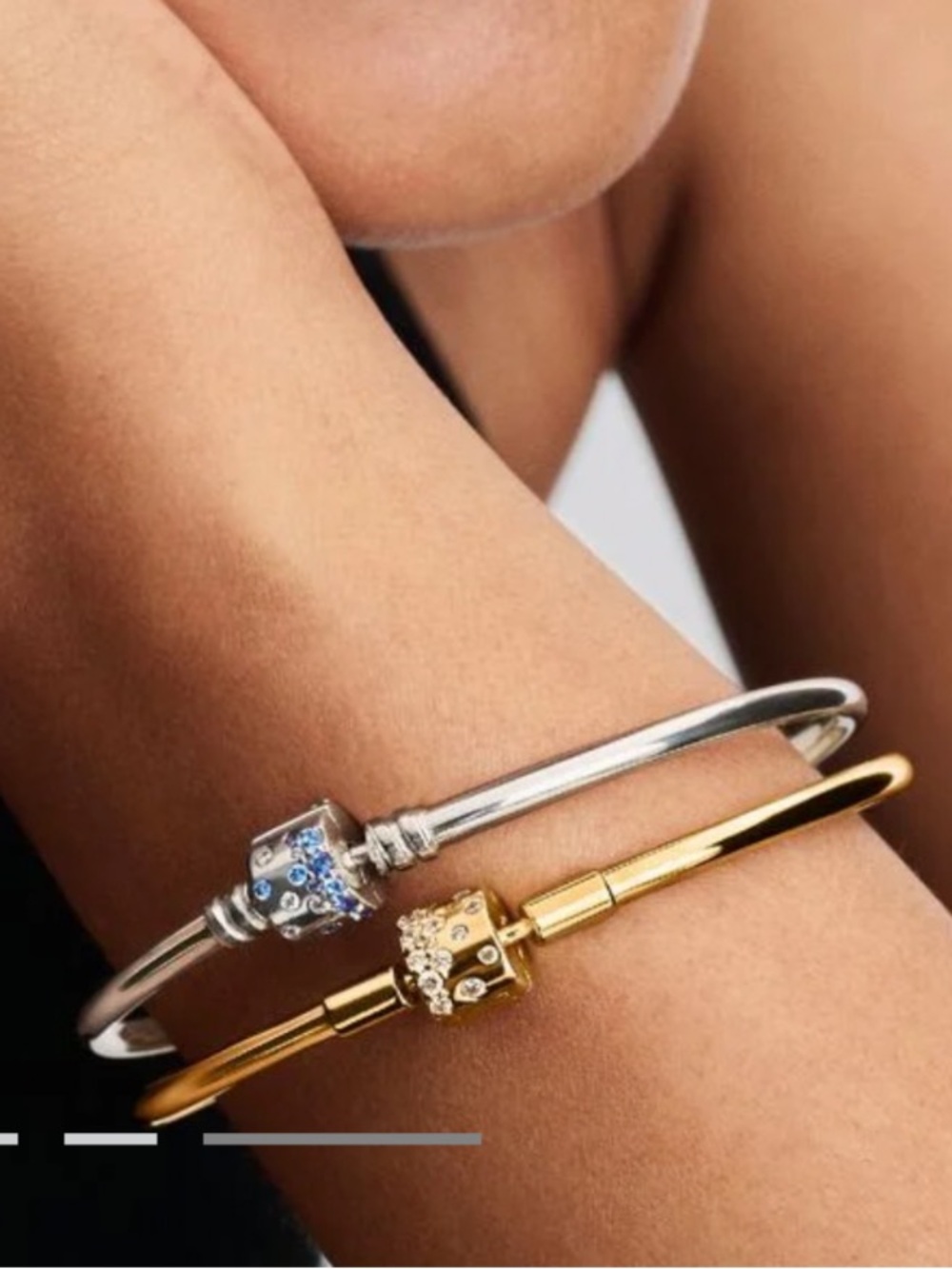 100% AUTH Pandora limited ed sparkling barrel clasp gold/clear - Picture 3 of 5